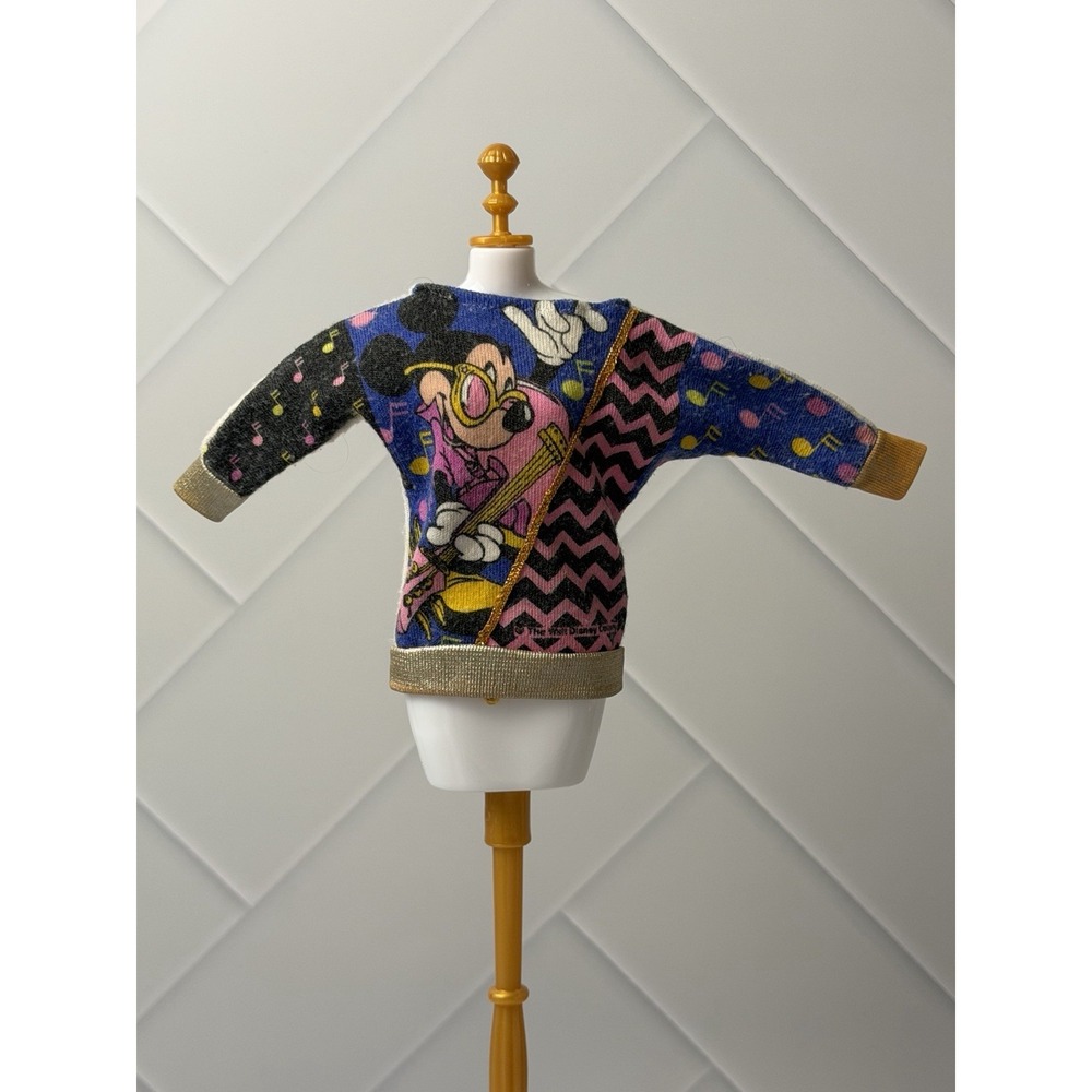 Barbie 1986 Shillman Disney "Mickey & Pals" Mickey Mouse Long Sleeve Top